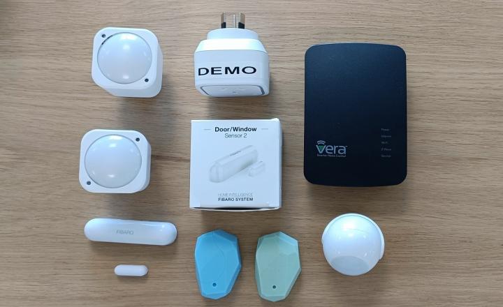 Discrete sensors are placed around the home to monitor activity 